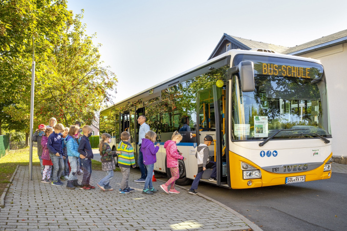 Foto Busschule des Verkehrsverbundes Mittelsachsen