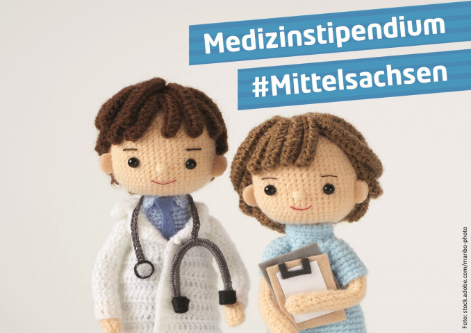 Postkarte Medizinstipendium Mittelsachsen