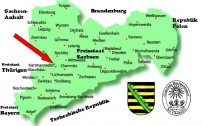 Karte Freistaat Sachsen